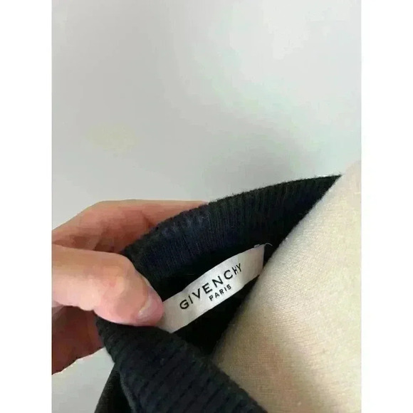 Givenchy Paris Sweatshirt Cape Oversized Black Embroidered Signature Women's S - Picture 12 of 14